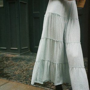 Brandy Melville Izzy Blue Floral Skirt